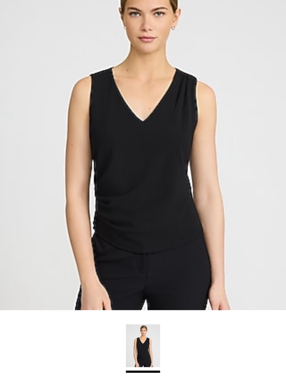 Express Black V-Neck Sleeveless Tank Top